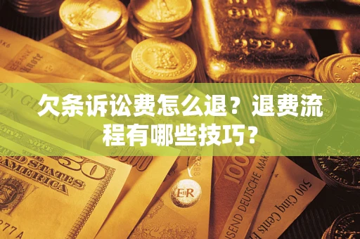 武汉欠条诉讼费怎么退？退费流程有哪些技巧？