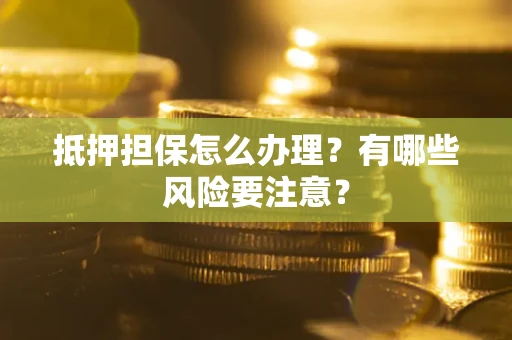 武汉抵押担保怎么办理？有哪些风险要注意？