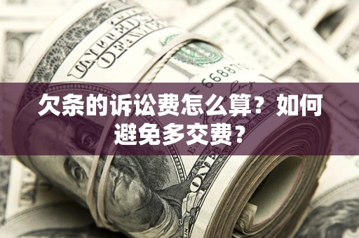 武汉欠条的诉讼费怎么算？如何避免多交费？