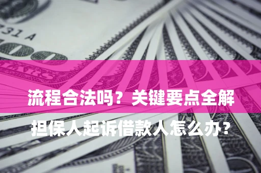 武汉

担保人起诉借款人怎么办？流程合法吗？关键要点全解析
