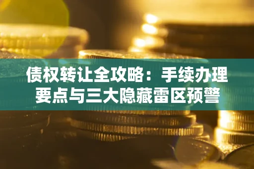 武汉债权转让全攻略：手续办理要点与三大隐藏雷区预警